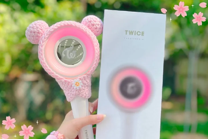 CANDYBONG: TWICE's official light stick glowing brightly at a concert.