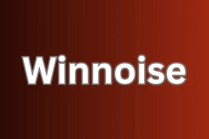 WinNoise logo on a laptop screen showing popular movies available for free streaming.